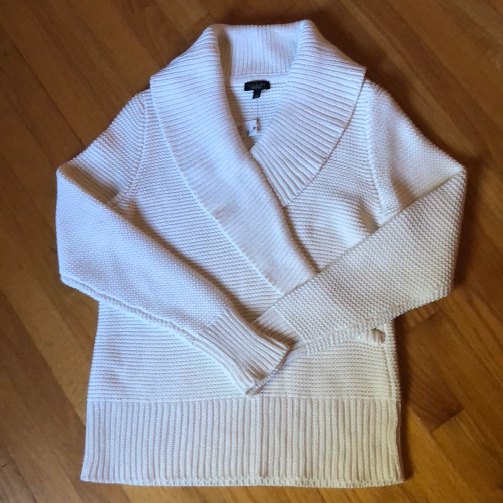 NWT Talbots shawl collar shaker knit sweater ( medium)